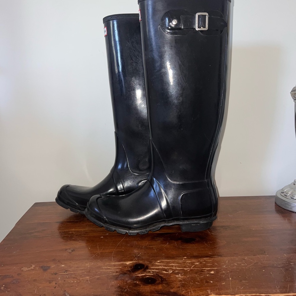 Women’s 8 Hunter Original Tall Gloss Boots
